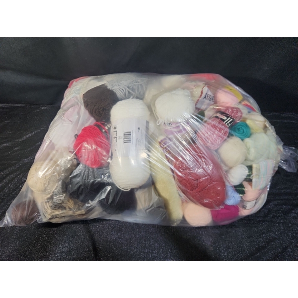 Large Bag Filled with a Colorful Assortment of Vintage Yarns #3