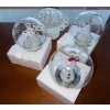 Image 3 : Milk glass Serving Tray & Three Snow Globe Ornaments