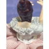 Image 9 : Vintage Dresen Capodimonte Lace Porcelain Seated Lady Figure 3.5H