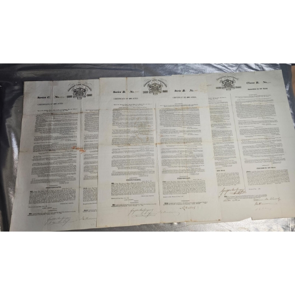 Documents Shown Are Poyaisian Land Grants From The Early 1820s.