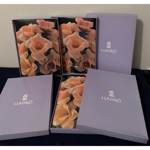 LLADRO New Unused Floral Address Books (Set of 3) 