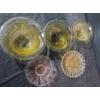 Image 2 : Vintage Glass: Set of 3 Ribbed Mixing Bowls, Largest: 10" Top, Pink Dish, Yellow Dish 8" Diameter