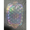 Image 2 : Iridescent Glass Serving Trays and Flower-Shaped Dishes Set