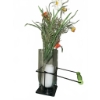 Image 4 : Decorative Assortment: Horse Head Hooks, Door Knockers, Vase with Flowers, and Framed Tray