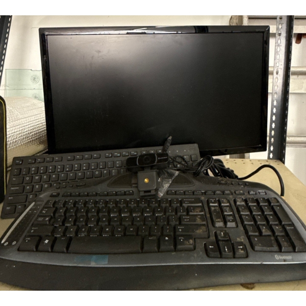 Samsung 21" Monitor w/Two Keyboards, & Web Camera