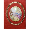 Image 5 : Set of 4 Framed Painted Porcelain Ovals 7 X 8, Framed (Frame Size)