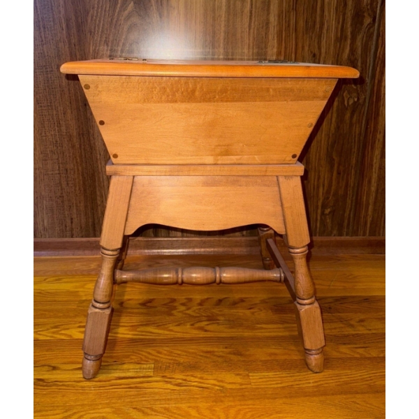 Solid Hard Maple Dough Box End- From 19th Century
