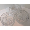 Image 1 : Three Cut Crystal Bowls with Intricate Patterns