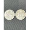 Image 1 : 1941 & 42 Canadian Silver Half Dollars