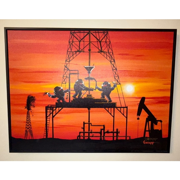 Art Painting Is Titled "You Know The Drill" by artist Micheal Goodard -Limited Edition