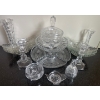 Image 1 : Vintage Crystal Collection Candy Dish, Cake Stand, Candlesticks, Bell & More