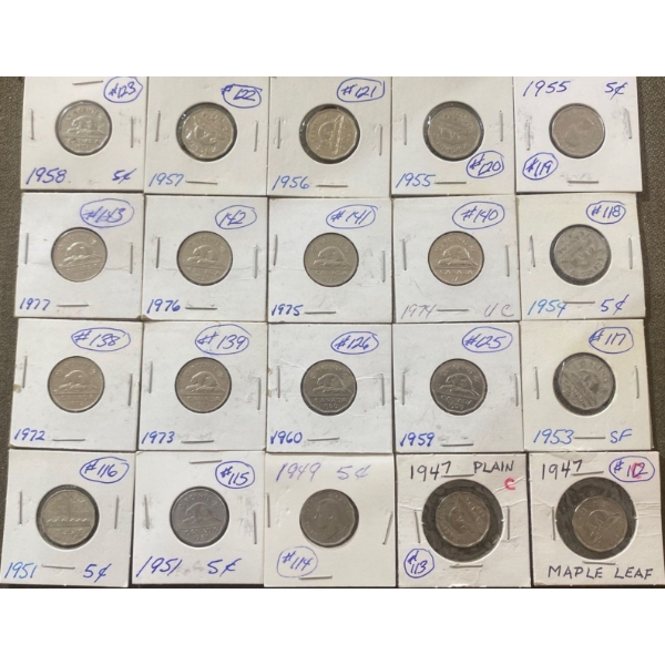 Collection of Canadian Nickels