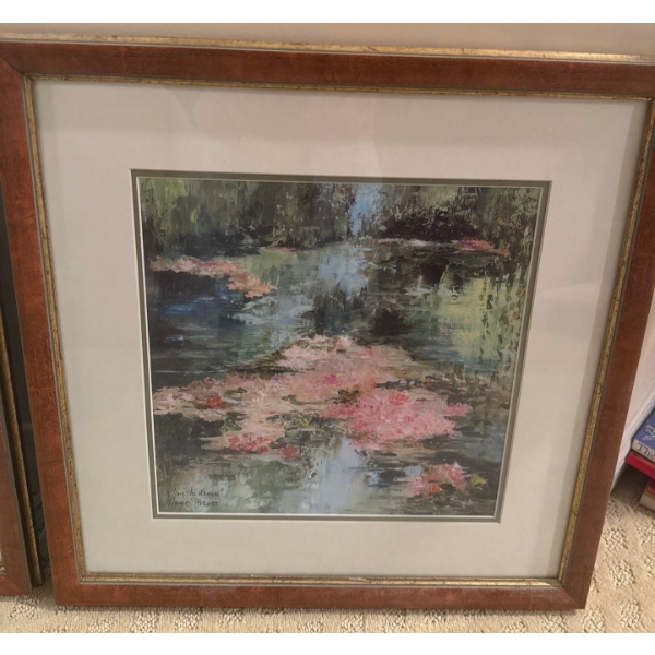 Monet Reproduction Art Print ft. A Water Lily Pond 17x17