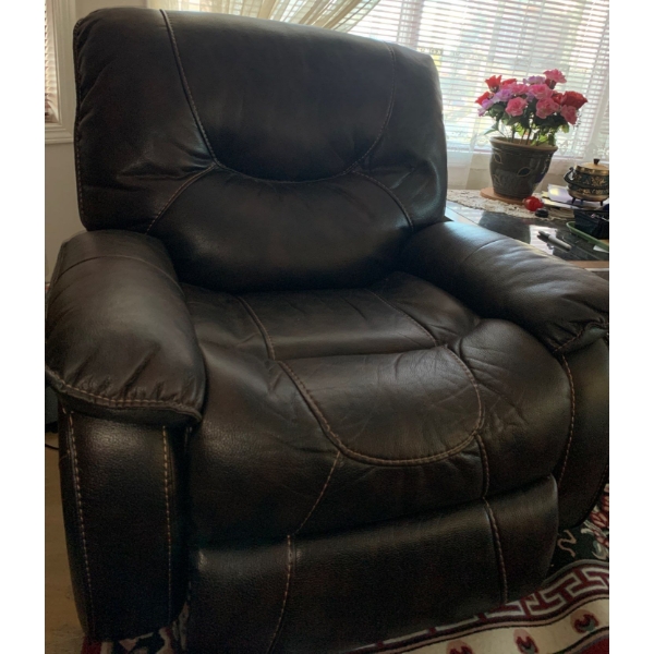 Electric Reclining Leather Accent Chair