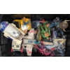 Image 1 : Bin of Assorted Boy Toys Including Action Figures and Vehicles