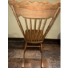 Image 5 : Antique Oak Pressed Back Rocking Chair (Child Size) 26"Tall