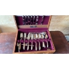 Image 1 : Cutlery Set Stamped As Brass in Purple Velvet Box