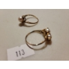 Image 2 : Stamped 10K Yellow Gold Ladies Rings w/ Center Set Pearls (Hand Not Included )