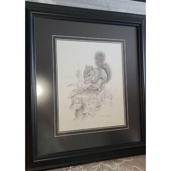 Squirrels Dish by Carl Brenders Ltd Edition Print  1135/1750  22 w 25 h