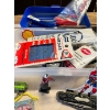 Image 4 : Collection of sewing needles and travelling thread, a peanuts pan three mini pocket knives a belt bu