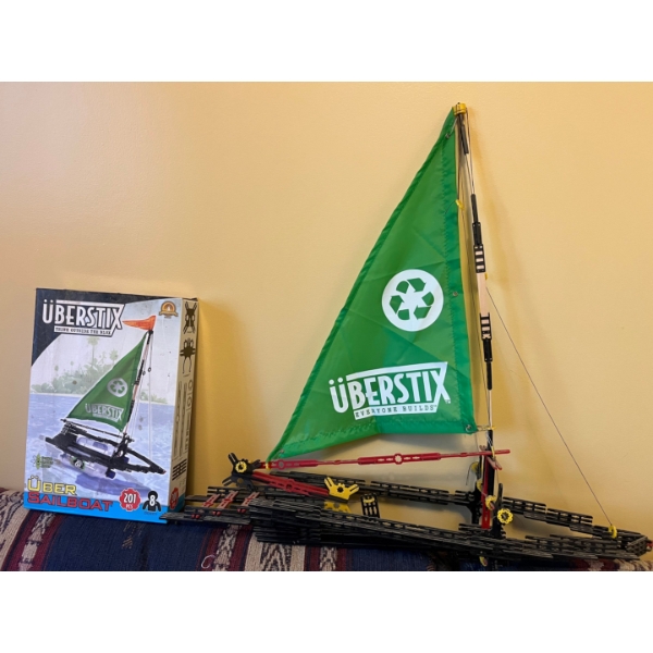 UBERSTIX sailboat 201 pieces fully assembled with original box
