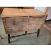 Group of 2 Wooden Tables with Flaps- Spiral Leg 46 L, 35 W, 29 T and 48 L, 36 W, 30 T 