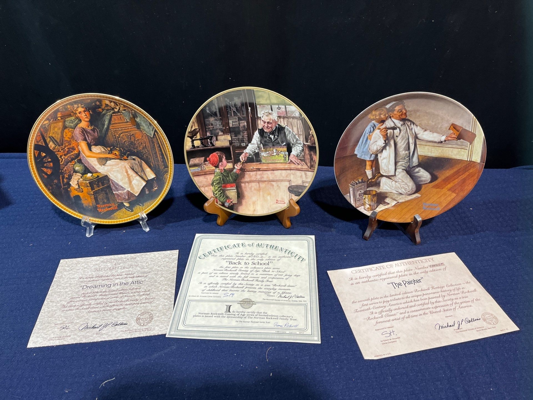 3 Plate Collection Set of Three Collectors Plates with original boxes and COA - Beck ...