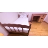 Image 4 : Twin Wood Bed Frame With Turned Details and Matching Wood Desk With Drawers