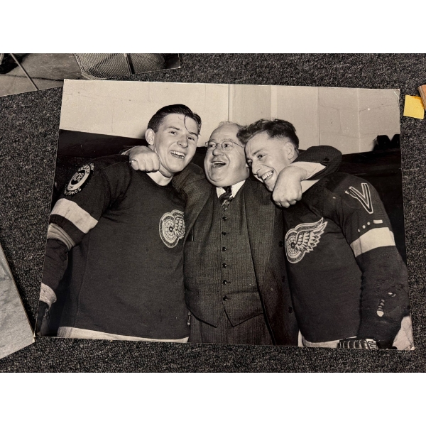 Detroit Red Wings Vintage Photographs, Including Signed Image