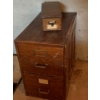 Image 1 : Antique Tiger Oak Filing Cabinet 16"W 27"D 25"T