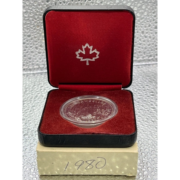 1980 Canadian Artic Territories Silver Dollar 23.3g 50% Silver				