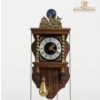 Image 3 : Mid-Century Wooden Wall Clock with Brass Weights and Pendulum