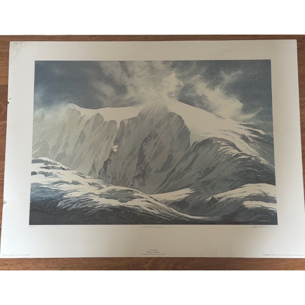 "White Evening", Artist O.K.Schenk, 228/375, 28 X 21 Unframed