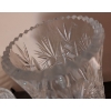 Image 9 : Vintage Bohemian Cut Crystal Biscuit Barrel & Matching Vase 15'Tall
