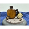 Image 3 : Pair of Wood and Faux Wood Snuff Bottles with Spoons  3.5H & 3H 