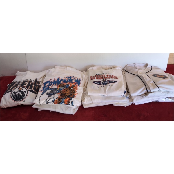 Vintage Oilers T-Shirts, Different Years and Sizes (Some shirts have stains)