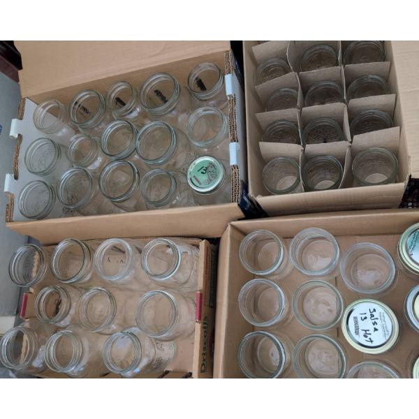 Glass Canning Jars With Lids, Approx. 52 Pieces
