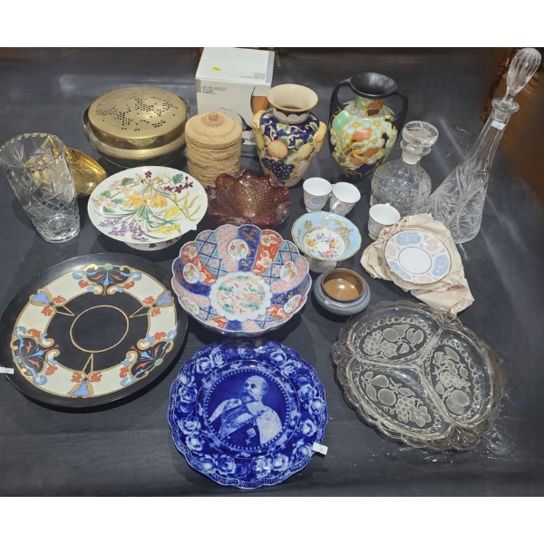 Decor Incl: Crystal Vase 4.5" Diameter, 8 T, Murano Glass Dish 8" Diameter, Plates and More!