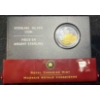 Image 1 : 2005 50-Cent Gold-Plated Golden Rose Coin 92.5% Silver 9.3 Grams