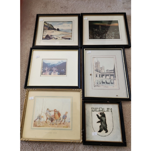 Beach Watercolor by Chares Mulvey 10.5 X 9, Homeward Bound 8.5 X 10.5, Berlin Tile 7 X 7 and More!