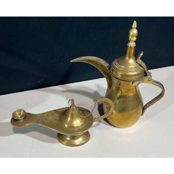 Vintage Copper "Genie Lamp" and Turkish Coffee Urn