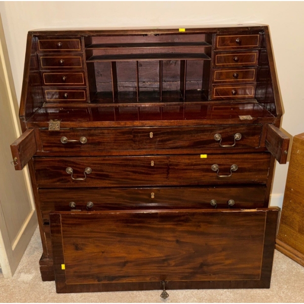 Victorian Dresser Desk - 36W, 19D, 43D; Some Small Pieces Tore Off but Are Included