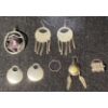 Image 1 : Stamped Sterling Silver Earrings and Pendants 68.5 Grams