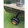 Image 5 :  Sundolphin, 12 foot hard plastic boat with trailer seats, lifejackets motor and gas can.
Johnson se