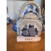 Image 2 : Blue & Teapot.  Tallest 7 1/2 h x 1 1/2 d
