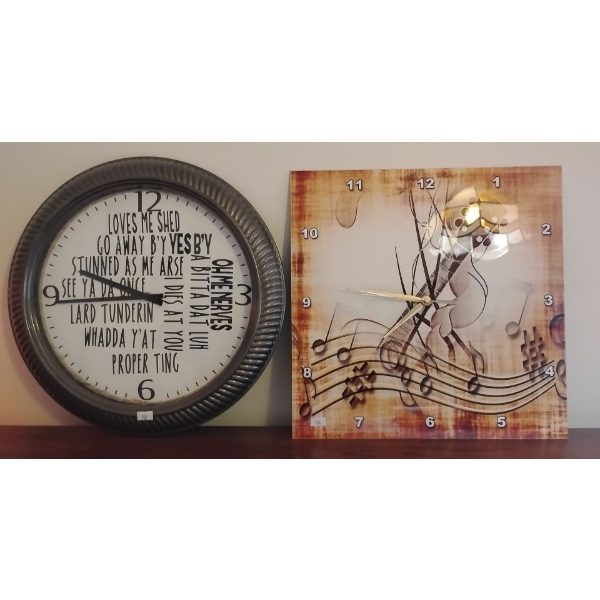 Two Decorative Wall Clocks 15T 