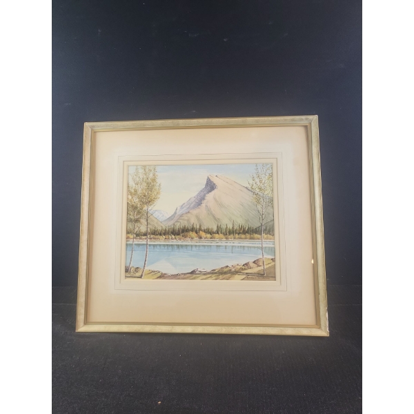  Painting of Mount Rundle by Harry. S. Craig (12.5" x 16"  Inches Before Frame)