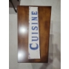 Image 6 : Oddly Shaped Table w/ Fancy Lamp & Shade ++Cuisine Sign  9"x14"x21"tall