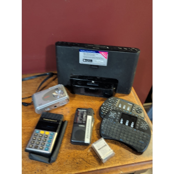 Gadget Pack - Speaker/Docking Station Handheld Cassette Recorder Toshiba Camera & More