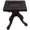 Image 4 : Wooden Round Table with Carved Pedestal Base, 34" x 46" Top